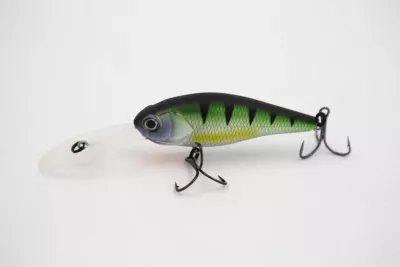 TAIPAN Diving Shad Chrome Black 62mm — 7.50 Green Perch