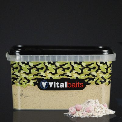 VITALBAITS Groundbait NUTTY CRUNCH BUCKET 3 kg — 3000 Strawberry Nutty