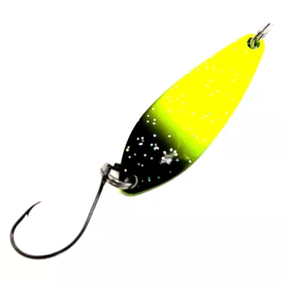 EFT Trout Wave Spoon 3.5g orange yellow glitter — perl-yellow black glitter 3.50