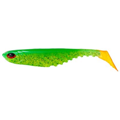 BERKLEY PowerBait Ripple Shad Bulk Packs 7 cm Purple Chartreuse 25 S — 7.00 Limetreuse
