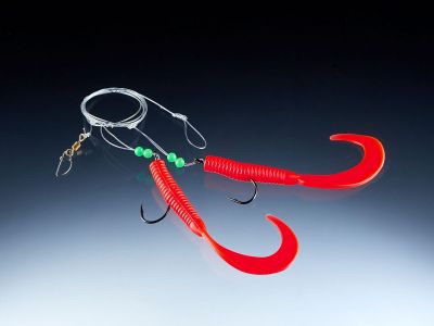 BALZER Großdorsch System, pink, mit 2 Haken 8/0 1st — 8/0 Rot