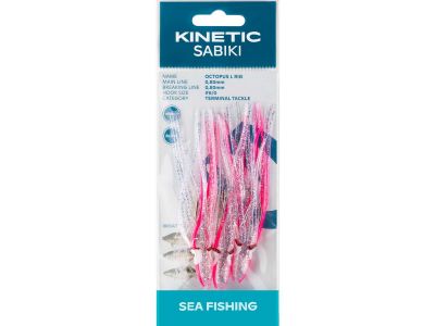 KINETIC Sabiki Octopus L #6/0 Pink/Glow Dorschvorfach — 6/0 pink/lumi
