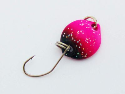 EFT Trout Tear Spoon 1,5g perl-yellow black glitter — pink black glitter 1.50
