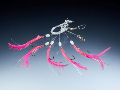 BALZER Makrelen-/Wittling System, pink, mit 5 Haken 4/0 1st — 4/0 Pink