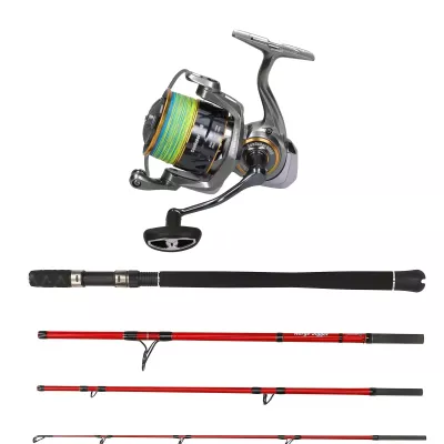 Norge Jigger 2,20m 2pcs 50-250g Seafisher 5000 Braid inklusive 0,23 mm IOX 8X Braid Pilk Combo — Travel Jig 250 2.16
