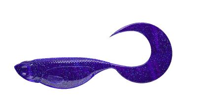 LIBRA LURES Embrion Twist Tail 75 Fish 011-Hot Orange 10st, Forellenköder, schwimmend und aromatisiert — 4.50 Purple Glitter Fish