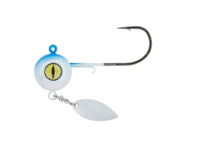 BALZER Valhall Bomb Jighead Heilbutt-Großdorsch Jighead mit Spinner — 10/0 Blau 75.0