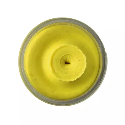 BERKLEY PowerBait Sinking Glitter Trout Dough Black — Sunshine Yellow Glitter
