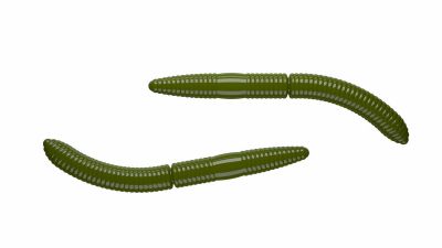 LIBRA LURES Fatty D'Worm 75 Krill 031-olive 8st, Forellenköder, schwimmend und aromatisiert — 6.50 Olive Knoblauch