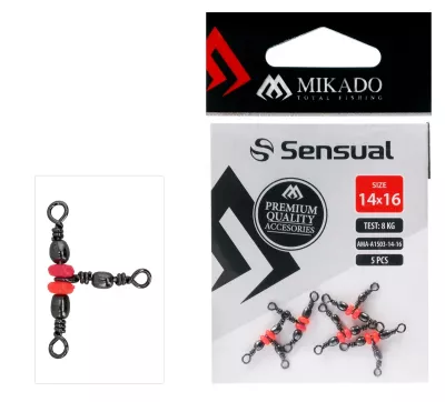 MIKADO Tönnchenwirbel - Kreuz Mit Perlen - Größe 12/14 BN - 5st — 10