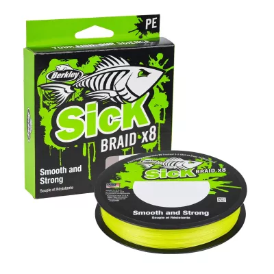 BERKLEY Sick Braid 8X Black 0.19mm 150m 18kg — 150 Flame Green 0.06