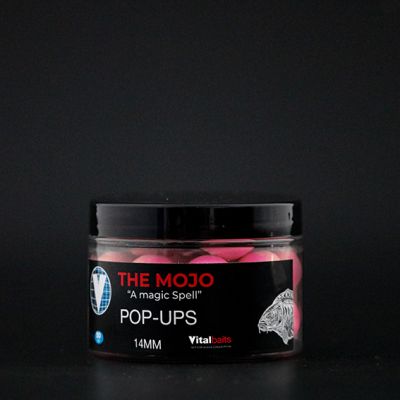 VITALBAITS Pop-ups STRAWBERRY NUTTY 14 mm Washed Out Pink 50 gr. — 14.0 Mojo Pink