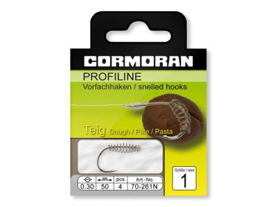 CORMORAN Profiline Wurmhaken M 299B brüniert 50cm #10 0.18mm 10Stk. — Teig 4