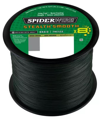 SPIDERWIRE Stealth Smooth 8 Braid 0,11mm 150m HI-Vis Yellow 10,3kg geflochten — 2000 Moss Green 0.13